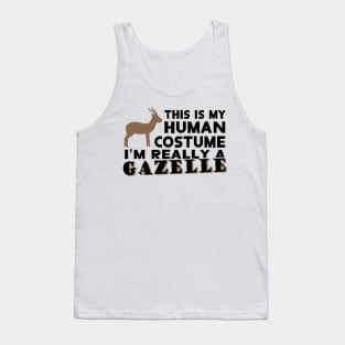 human costume gazelle hartebeest fans Tank Top